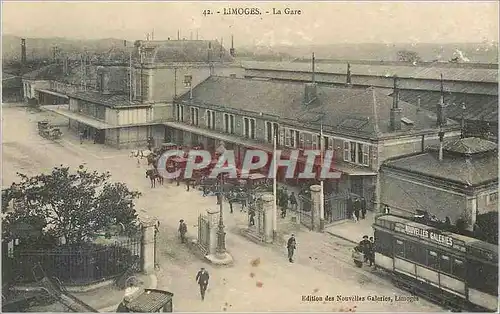 Cartes postales Limoges La Gare Tramway Nouvelles Galeries