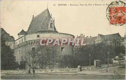 Ansichtskarte AK Nantes Chateau Tour du Fer a Cheval et Cathedrale