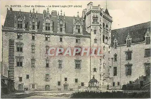 Ansichtskarte AK Nantes Cour du Chateau Le Grand Logis (XVe Siecle)