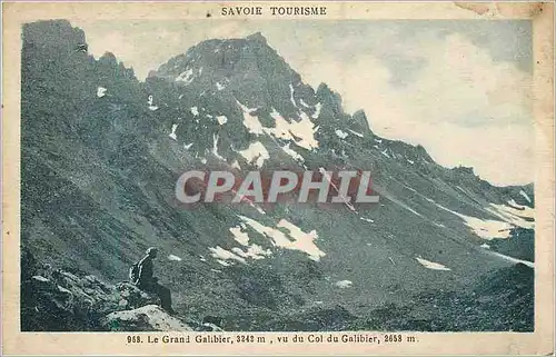 Ansichtskarte AK Le Grand Galibier Savoie Touristique vu du Col du Galibier 2658 m