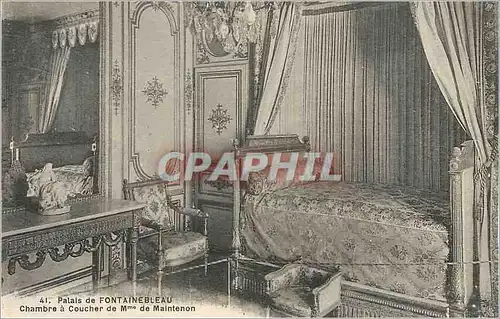 Cartes postales Palais de Fontainebleau Chambre a Coucher de Mme de Maintenon