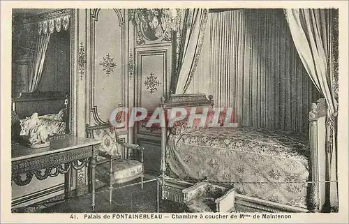 Cartes postales Palais de Fontainebleau Chambre a Coucher de Mme de Maintenon