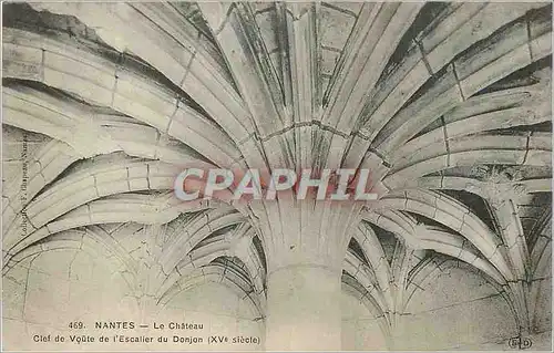 Cartes postales Nantes Le Chateau Clef de Voute de l'Escalier du Donjon (XVe Siecle)