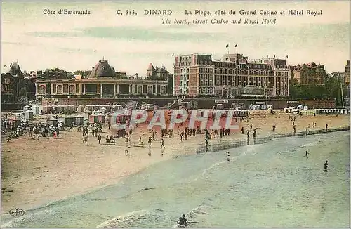 Ansichtskarte AK Dinard La Plage Cote du Grand Casino et Hotel Royal