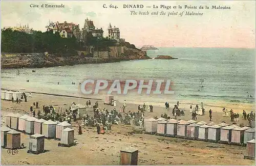 Cartes postales Dinard La Plage et la Pointe de la Malouine