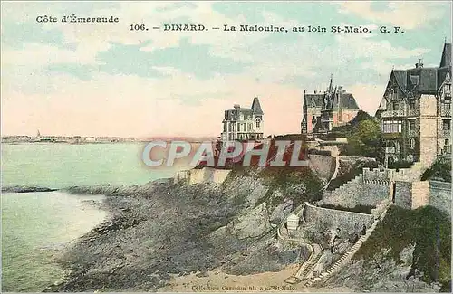 Cartes postales Dinard Cote d'Emeraude La Malouine au Loin St Malo