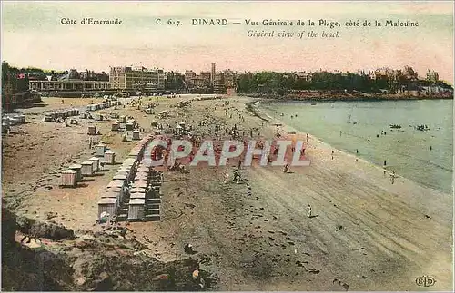 Ansichtskarte AK Dinard Vue Generale de la Plage Cote de la Malouine