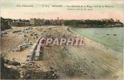 Cartes postales Dinard Vue Generale de la Plage Cote de la Malouine