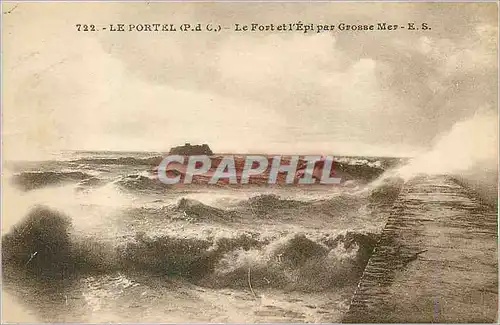 Cartes postales Le Portel Le Port et l'Epi par Grosse Mer