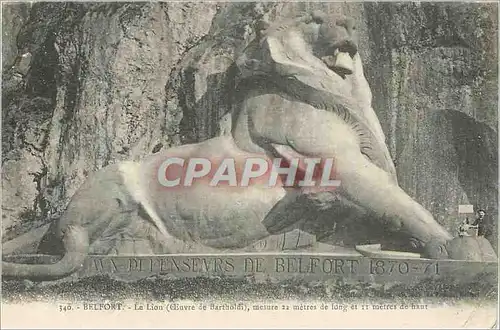 Ansichtskarte AK Belfort le Lion (Oeuvre de Bartholdi)
