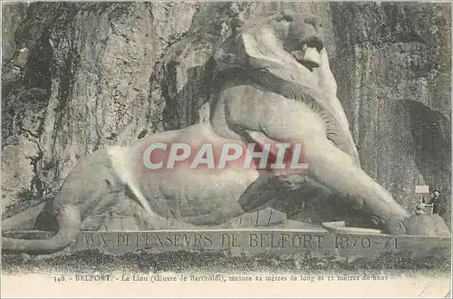 Cartes postales Belfort le Lion (Oeuvre de Bartholdi)