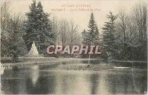 Cartes postales Mazamet Le Tarn Illustre Jardin Public et Jet d'Eau