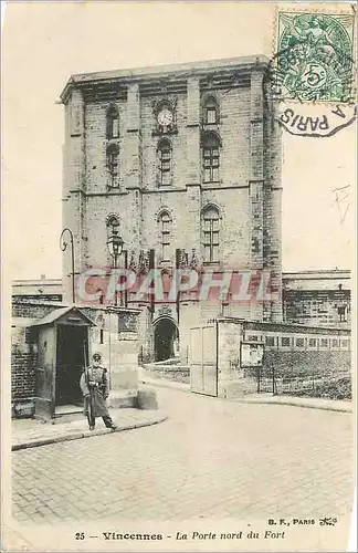 Cartes postales Vincennes La Porte Nord du Fort Militaria