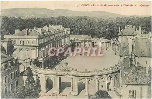 Cartes postales Nancy Palais du Gouvernement Hemicyle de la Carriere