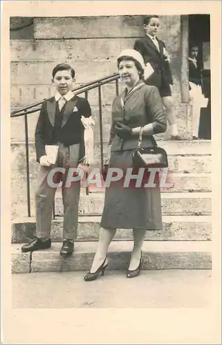 CARTE PHOTO Jeune Homme Femme