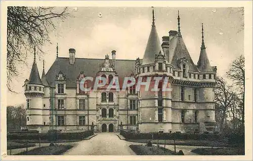 Cartes postales Chateau d'Azay le Rideau (I et L) Face Nord
