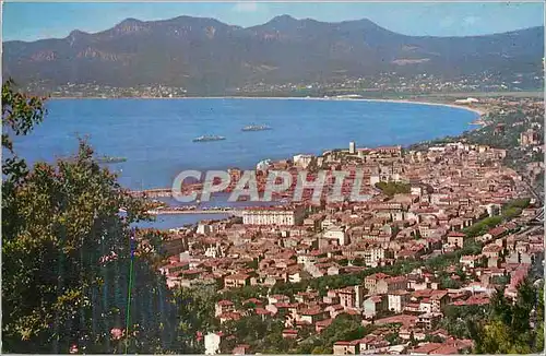 Moderne Karte Cannes La Cote d'Azur Vue Generale prise de Super Cannes