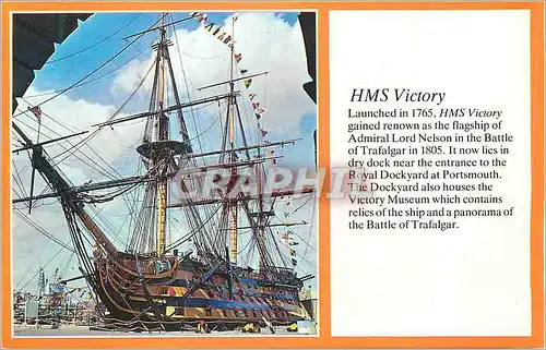 Cartes postales moderne HMS Victory Launched in 1765 Voilier Bateau