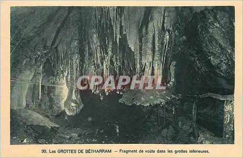 Cartes postales Les Grottes de Betharram Fragment de Voute dans les Grottes Inferieures