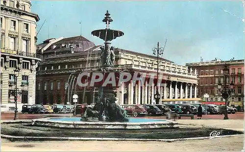 Cartes postales moderne Bordeaux La Place de la Comedie et le Grand Theatre Automobile