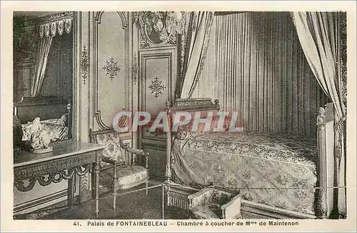 Cartes postales Palais de Fontainebleau Chambre a Coucher de Mme de Maintenon