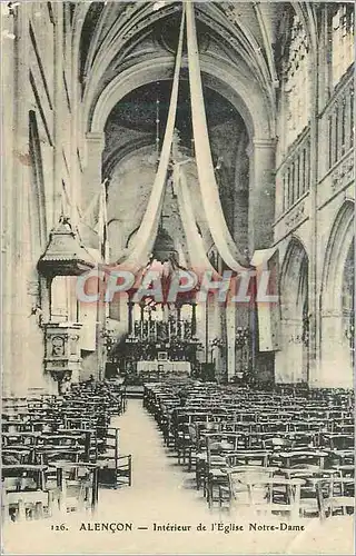 Cartes postales Alencon Interieur de l'Eglise Notre Dame