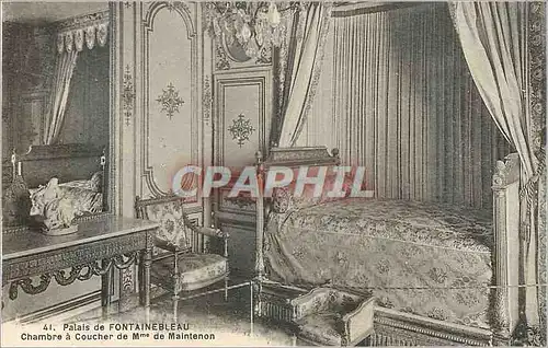 Ansichtskarte AK Palais de Fontainebleau Chambre a Coucher de Mme de Maintenon