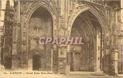 Ansichtskarte AK Alencon Portail Eglise Notre Dame (XVe Siecle)
