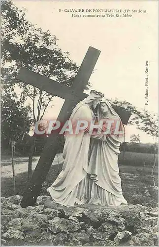 Ansichtskarte AK Calvaire de Pontchateau (IVe station) Jesus Rencontre sa Tres Ste Mere