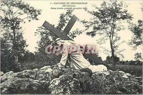Cartes postales Calvaire de Pontchateau (IIIe station) Jesus tombe pour la Premiere fois