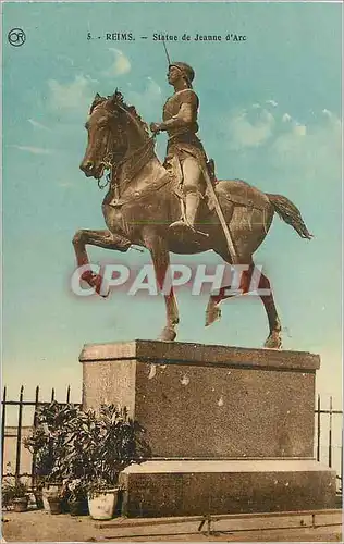 Ansichtskarte AK Reims Statue de Jeanne d'Arc