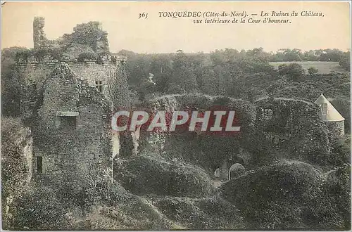 Ansichtskarte AK Tonquedec (Cotes du Nord) Les Ruines du Chateau vue Interieur de la Cour d'Honneur