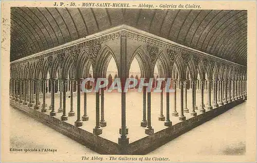 Cartes postales Mont Saint Michel Abbaye Galeries du CLoitre