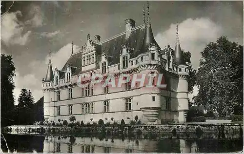 Moderne Karte Chateau d'Azay le Rideau Facade sur le Miroir d'Eau Publicite Spasmaverine Milano