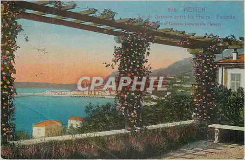 Cartes postales Menton Vue de Garavan entre les Fleurs