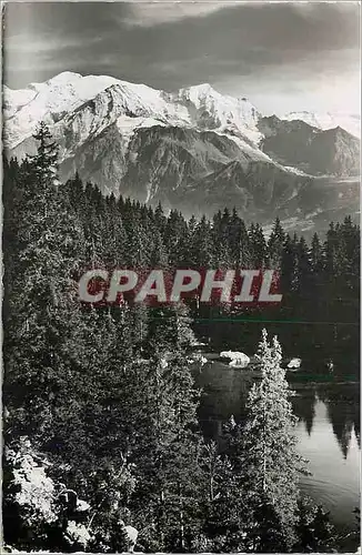 Moderne Karte Le Lac Vert et le Mont Blanc La Montagne dans la Poesie de la Couleurs