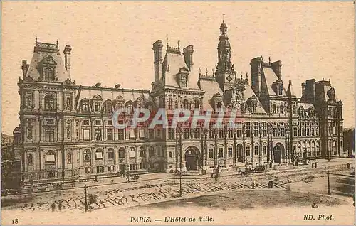 Cartes postales Paris L'Hotel de Ville