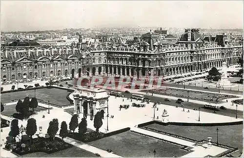 Moderne Karte Paris L'Arc de Triomphe du Carrousel et le Louvre