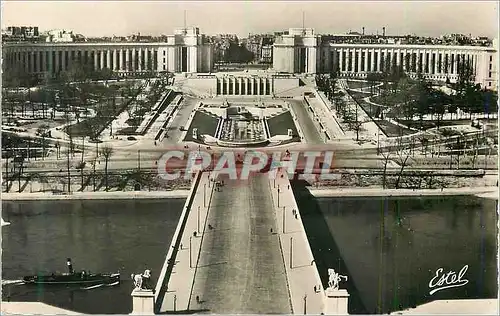 Moderne Karte Paris Le Pont d'Iena et le Palais de Chaillot