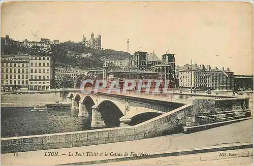 Ansichtskarte AK Lyon Le Pont Tilsitt et le Coteau de Fourviere