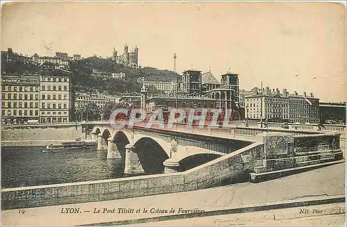 Cartes postales Lyon Le Pont Tilsitt et le Coteau de Fourviere