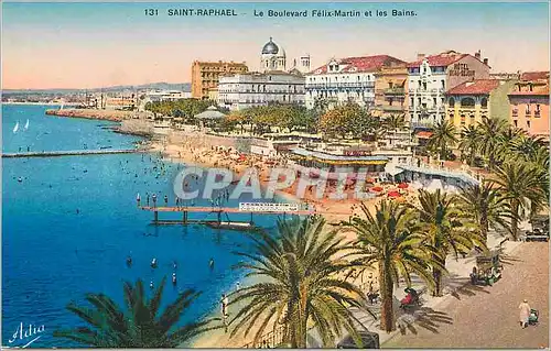 Cartes postales Saint Raphael Le Boulevard Felix Martin et les Bains