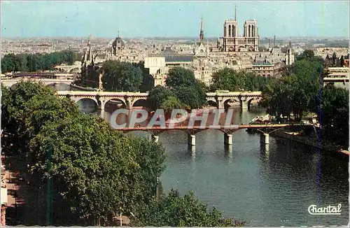 Moderne Karte Paris Notre Dame et les Sept Ponts