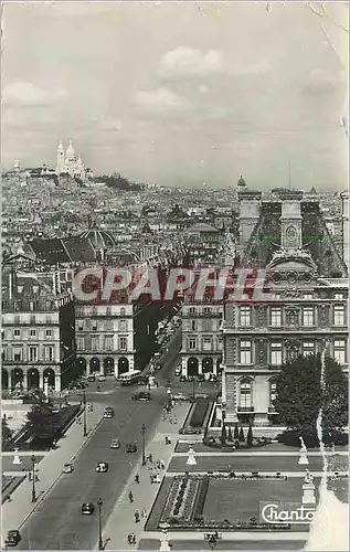 Moderne Karte Paris Place des Pyramides Vue sur le Sacre Coeur