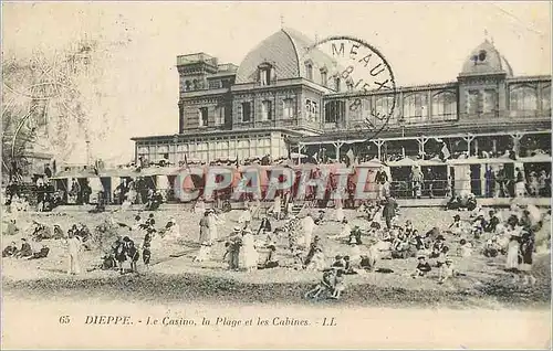 Ansichtskarte AK Dieppe Le Casino La Plage et les Cabines