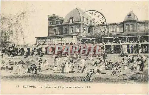 Cartes postales Dieppe Le Casino La Plage et les Cabines