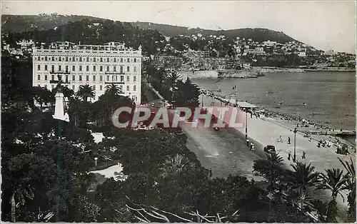 Moderne Karte Nice Le Quai des Etats Unis et le Mont Boron