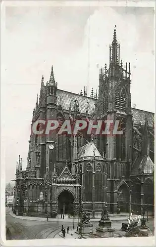 Moderne Karte Metz (Moselle) La Cathedrale vue de la place d'Armes