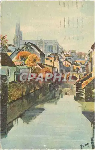 Ansichtskarte AK Chartres (Eure et Loir) La Douce France L'Eure au pont Saint Hilaire