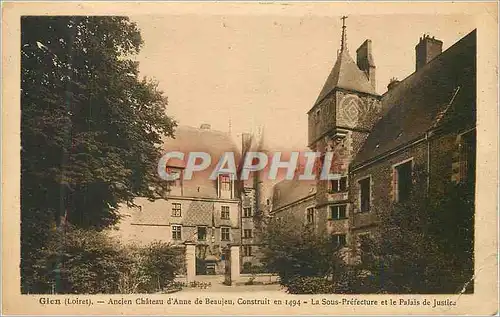 Cartes postales Gien (Loiret) Ancien Chateau d'Anne de Beaujeu